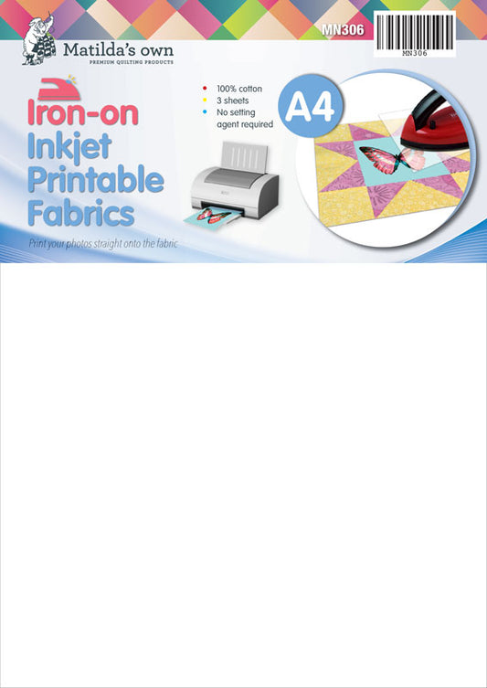 Iron On - Inkjet Printable Fabric - A4