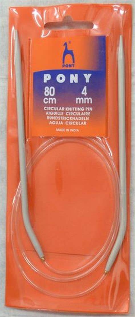 Pony - Circular Knitting Pin - 80cm 4mm
