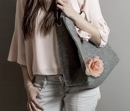 Anna Large Tote Bag - Pre cut felt kit | Aster Anne