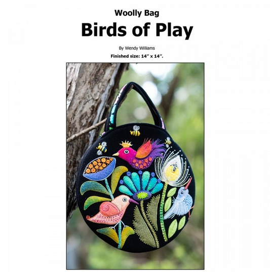 Birds of Play Woolly Bag by Wendy Williams Pattern