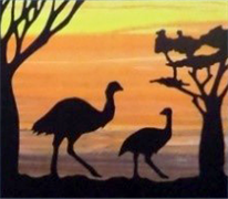 Australian Silhouette Panels - Emu Kit