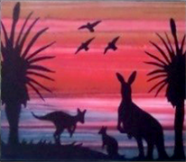 Australian Silhouette Panels - Kangaroo Kit