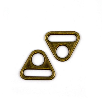 Antique Brass Triangular Ring 25mm (1") - 2pkt