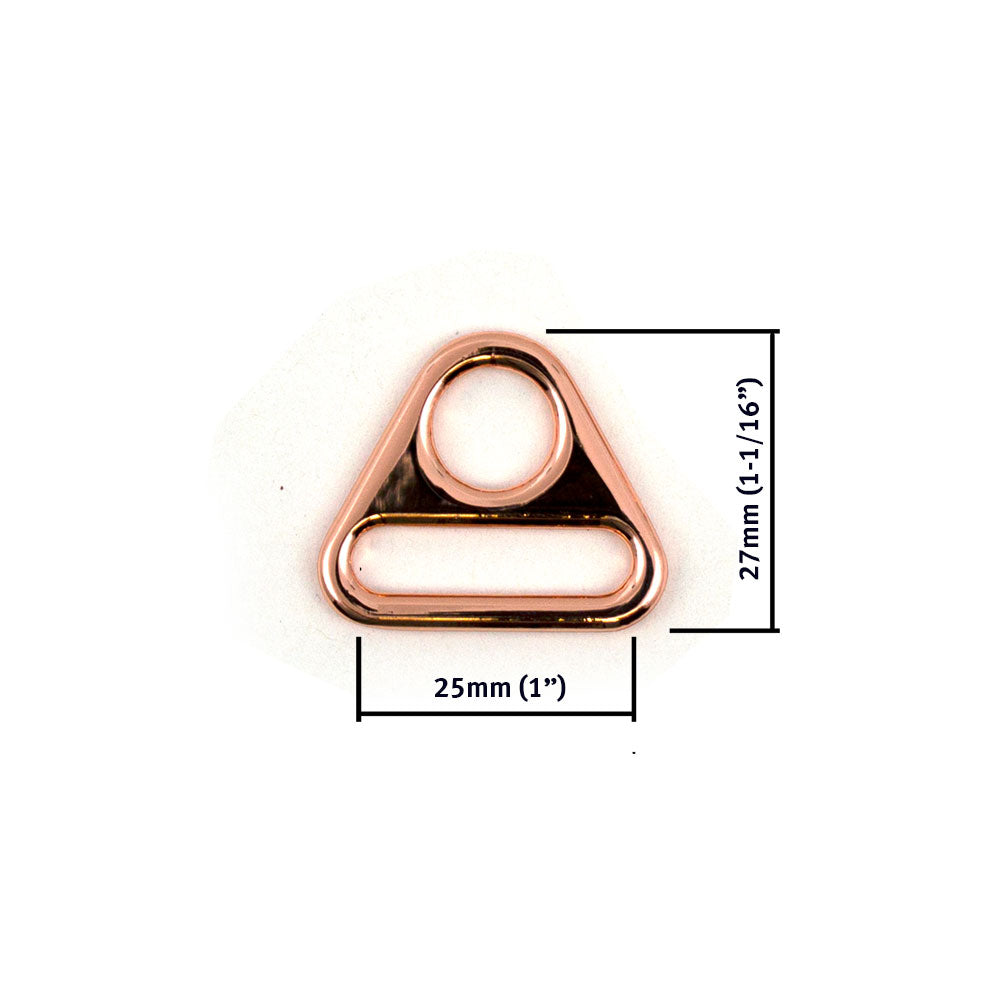 Rose Gold Triangular Ring 25mm (1") - 2pkt