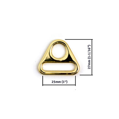 Gold Triangular Ring 25mm (1") - 2pkt