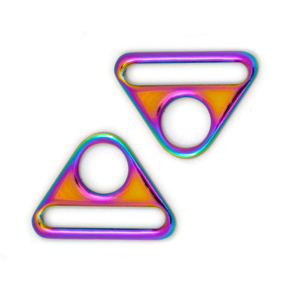 Iridescent Rainbow Triangular Ring 40mm (1.5") - 2pkt