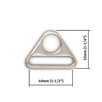 Silver Triangular Ring 40mm (1.5") - 2pkt