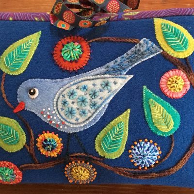 Woolly Zip It Bag - Birds by Wendy Williams