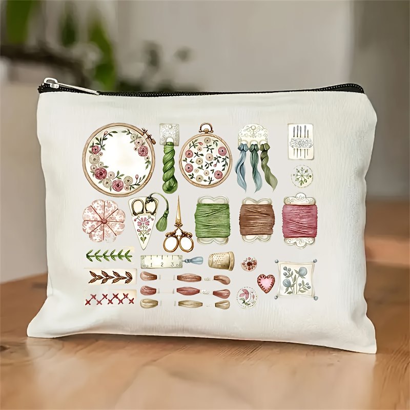 Cotton Canvas pouch - Embroidery