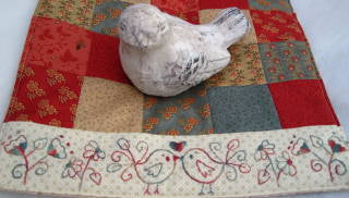 Love birds table runner