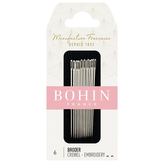 BOHIN Broder (Crewel Embroidery) Needles - size 6
