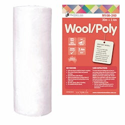 Wool/Poly Wadding - 2.4 metres wide - 60%Wool & 40%Poly