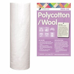 Cotton/Poly Wadding - 2.4 mtre wide - 80% Cotton & 20%Poly